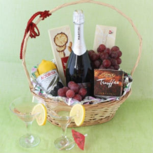 Вечерняя корзина с мартини в Белоозёрском