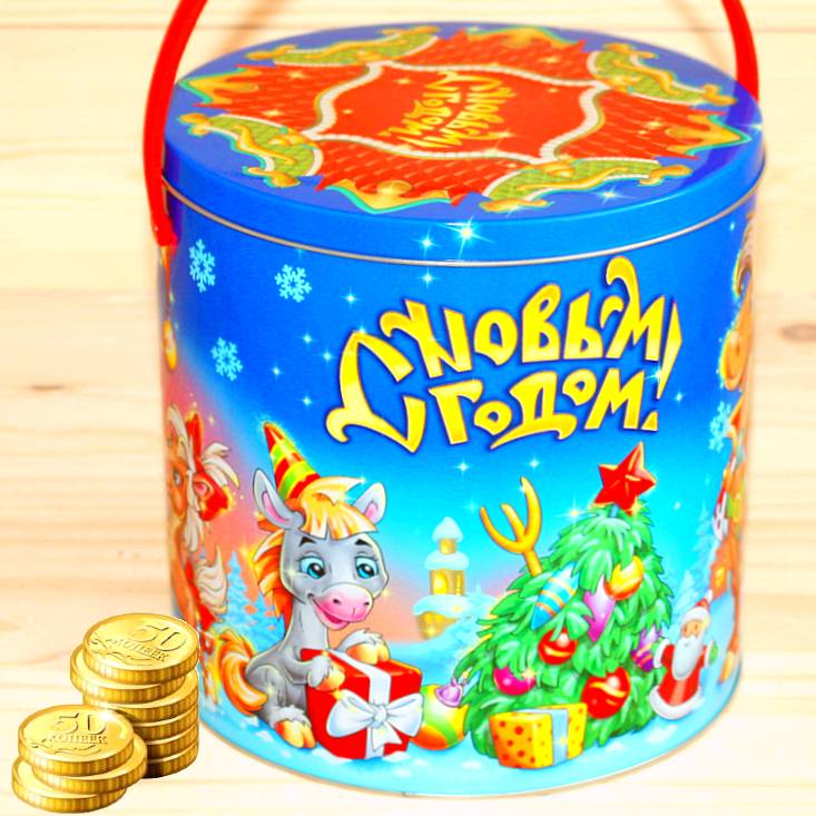 Недорогой детский новогодний подарок 1000 грамм в Белоозёрском