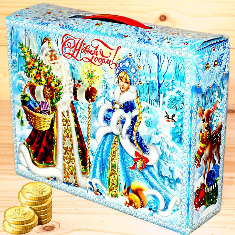 Недорогой детский новогодний подарок 1000 грамм в Белоозёрском