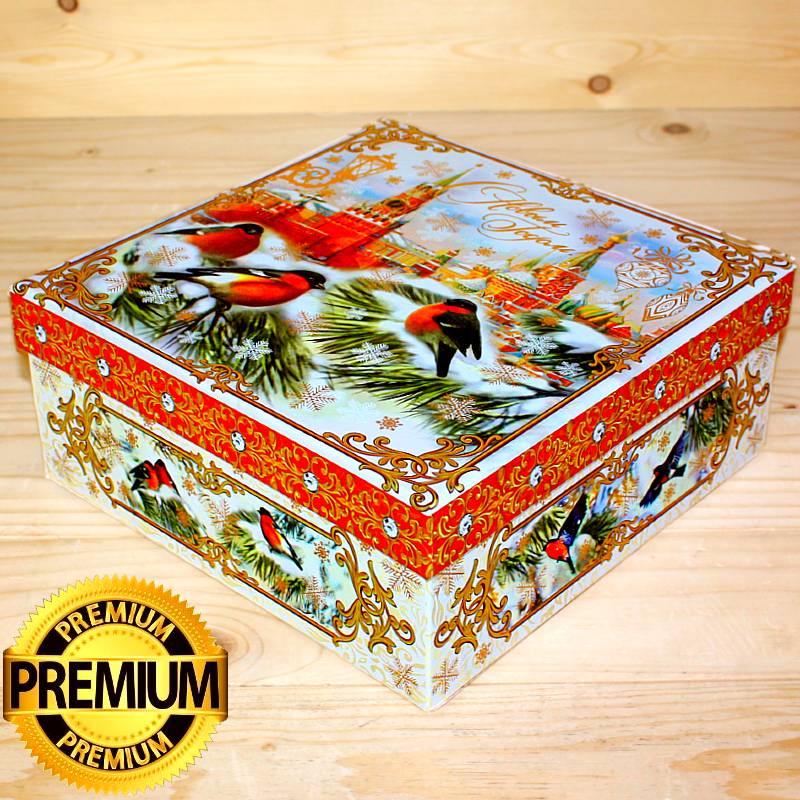 Сладкий новогодний премиум подарок в картоне 2026 года в Белоозёрском