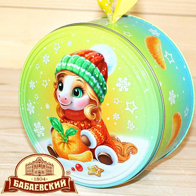 Сладкий новогодний подарок Бабаевский в жестяной упаковке в Белоозёрском