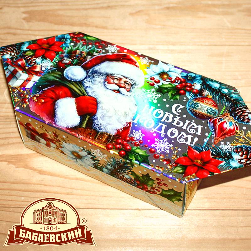 Сладкий новогодний подарок Бабаевский в картонной упаковке в Белоозёрском