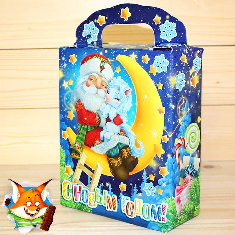 Сладкий новогодний подарок в картонной упаковке 2026 года в Белоозёрском