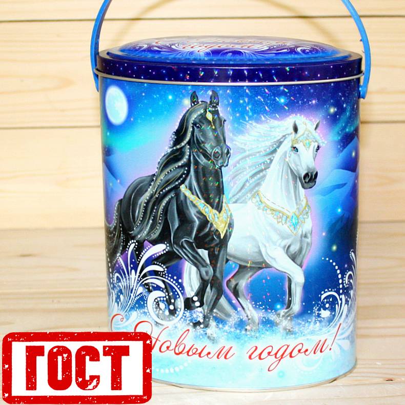 Сладкий новогодний подарок по ГОСТу в жестяной упаковке в Белоозёрском